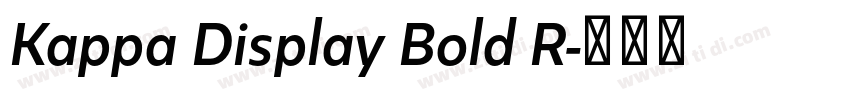 Kappa Display Bold R字体转换 Kappa Display Bold R字体转换
